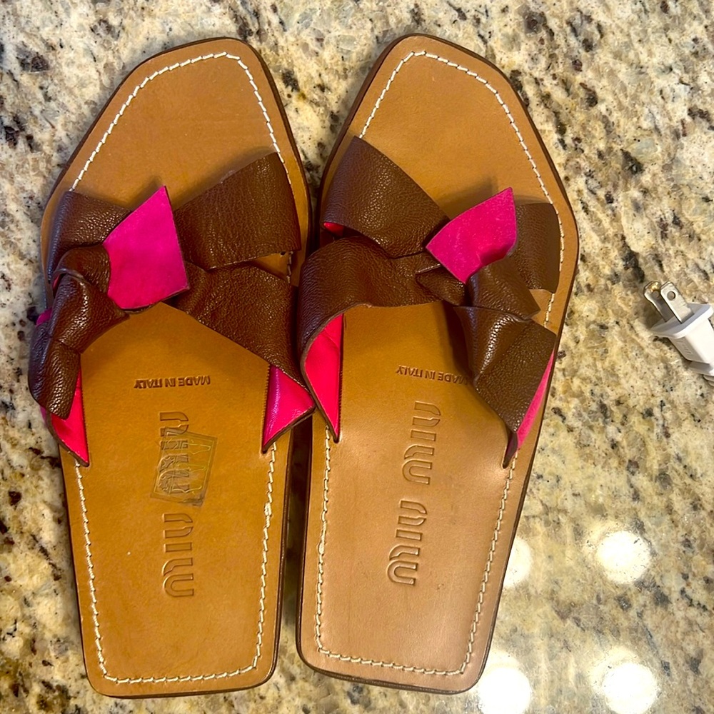 Miu Miu slides. Size 6.5. Brand new